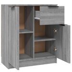 vidaXL Buffets 2 Pièces Sonoma gris 60x30x70 cm Bois d'ingénierie