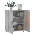 vidaXL Buffet gris béton 69 5x34x90 cm bois d'ingénierie