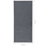 vidaXL Tapis 100x250 cm Gris