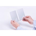 Lot de 2 Serre-livres Métal étroits 14 x 8 5 x 14 cm Argent MAUL