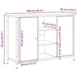 vidaXL Buffet Bois ancien 100 x 35 x 70 cm Bois d'ingénierie