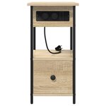vidaXL Cabinet de chevet avec tiroir Chêne sonoma 60 x 30 x 61 cm