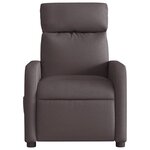 vidaXL Fauteuil de massage inclinable électrique Marron foncé Tissu