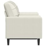 vidaXL Canapé 2 places avec oreillers décoratifs crème 120 cm velours