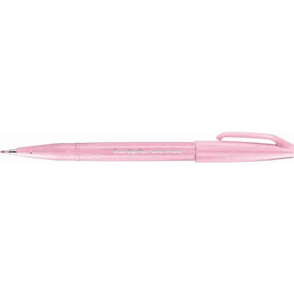 Stylo feutre brush sign pen ses 15  rose pastel pentel arts