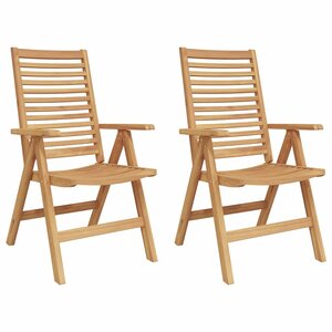 vidaXL Chaises de jardin 2 Pièces Marron 52 x 64 5 x 108 cm
