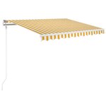vidaXL Auvent rétractable automatique 350x250 cm Jaune et blanc