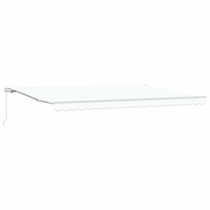 vidaXL Auvent Rétractable Blanc 500 × 300 cm Polyester et métal