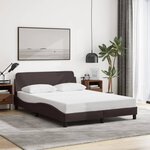 vidaXL Cadre de lit sans matelas marron foncé 120x200 cm tissu