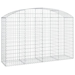 vidaXL Panier de gabions arqué 200x50x120/140 cm Fer galvanisé