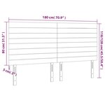 vidaXL Tête de lit à LED Rose 180x5x118/128 cm Velours