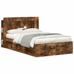 vidaXL Cabinet de Tête de Lit Chêne fumé Bois d’ingénierie