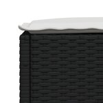 vidaXL Salon de jardin 4 Pièces avec coussins noir résine tressée