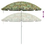 Parasol de plage vidaXL avec mât en aluminium camouflage 300 cm