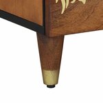 vidaXL Cabinet de chevet avec tiroir marron miel 40 x 33 x 46 cm