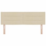 vidaXL Tête de lit Hauteur réglable Manuel Crème 160 cm tissu