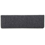 vidaXL Tapis d'escalier 15 pièces 65 x 21 x 4 cm Gris foncé Bord rectangulaire