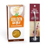 Latte au Curcuma & Gingembre 60 g + paille inox avec filtre