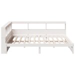 vidaXL Lit bibliothèque sans matelas blanc 160x200 cm bois pin massif