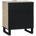 vidaXL Tables de chevet avec tiroir Blanc et Noir 50 x 33 x 60 cm