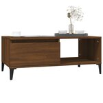 vidaXL Table basse Chêne marron 90x50x36 5 cm Bois d'ingénierie