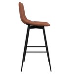 vidaXL Tabourets de bar lot de 2 marron clair similicuir