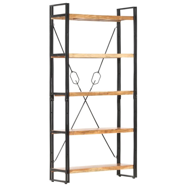 vidaXL Bibliothèque 5 niveaux 90x30x180 cm Bois solide de d'acacia
