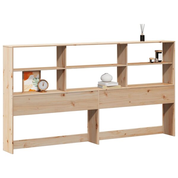 vidaXL Tête de lit avec rangement 200 cm bois massif de pin