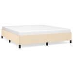 vidaXL Cadre de lit sans matelas crème 160x200 cm tissu