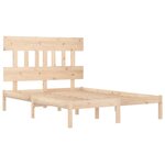 Vidaxl cadre de lit bois massif 140x190 cm