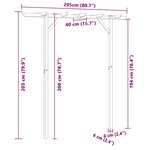 vidaXL Pergola de jardin 205 x 40 x 203 cm Bois
