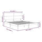 vidaXL Cadre de lit sans matelas noir 200x200 cm bois massif de pin