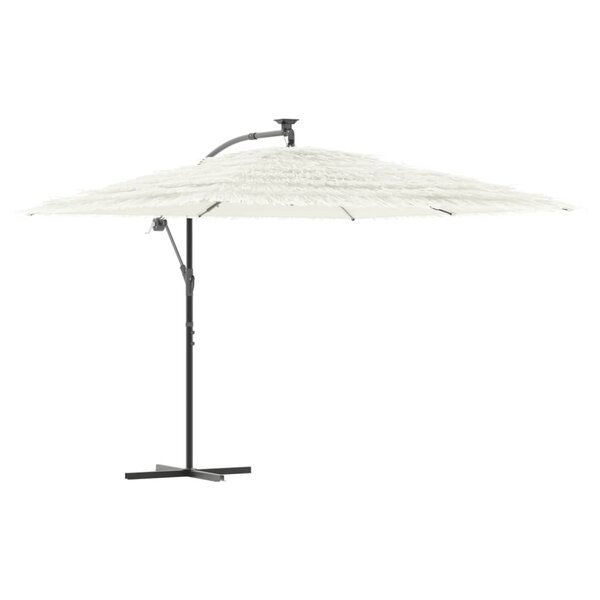 vidaXL Parasol de jardin avec mât en acier blanc 290x290x238 cm