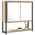 vidaXL Miroir de salle de bain avec étagère Beige 60 x 16 x 60 cm