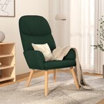 vidaXL Chaise de relaxation Vert foncé Tissu