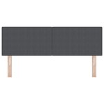 Tête de lit LED vidaXL Style simple Gris foncé 72 cm Tissu en velours côtelé