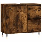 vidaXL Armoire de bain chêne fumé 65x33x60 cm bois d'ingénierie