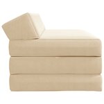 vidaXL Canapé-lit pliable Crème 120 x 60 x 49 cm Tissu