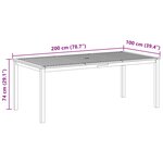 vidaXL Ensemble de salle à manger pour jardin 7 Pièces Beige