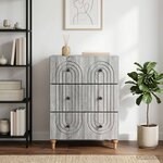 vidaXL Armoire à tiroirs Sonoma gris 66 x 34 5 x 90 cm