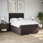 vidaXL Sommier à lattes de lit avec matelas Marron foncé 140x200 cm