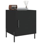 vidaXL Tables de chevet 2 Pièces noir 40x40x50 cm bois d’ingénierie