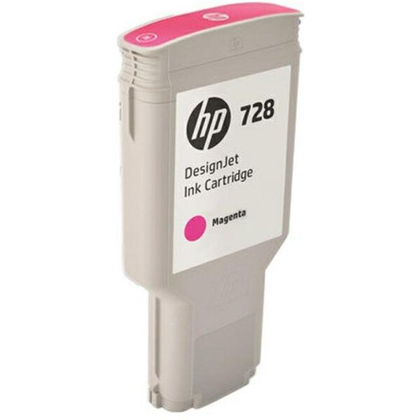 Cartouche Jet d'encre N°728 Magenta HP (300 ml) pour Imprimante traceur HP