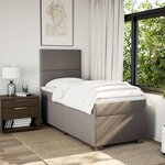 vidaXL Sommier à lattes de lit avec matelas Taupe 80x200 cm Tissu