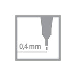 Stylo-Feutre POINT 88 Pointe Fine 0 4 mm Rouge FLUO STABILO