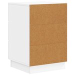 vidaXL Cabinet de chevet avec tiroir Blanc brillant 43 x 41 x 63 5 cm