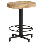 vidaXL Tabourets de bar lot de 2 52 cm bois de manguier massif