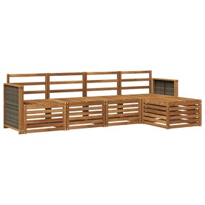 vidaXL Ensemble de canapés d'extérieur 5 pc Naturel