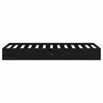 vidaXL Cadre de lit sans matelas noir bois massif 75x190 cm