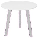 vidaXL Plateau de table Blanc brillant 50 x 50 x 1 5 cm